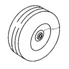 10" Diameter Wheel, 3/4" Bore with Tube for Models KT100 and KT200B - Little Beaver 30258
