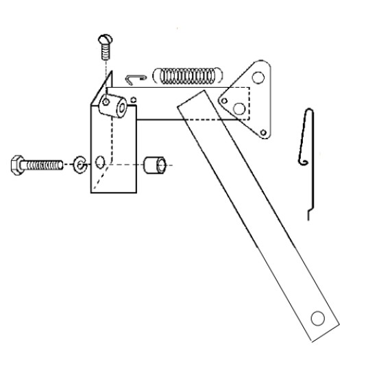 Throttle Bracket Assembly, Model 7 B&S - Little Beaver 3010-D