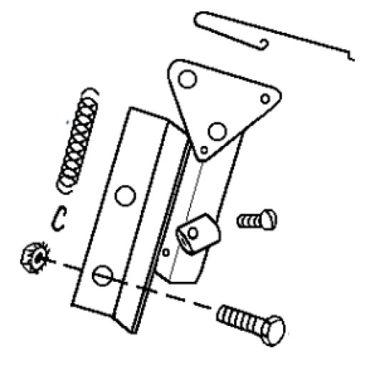 Throttle Bracket Assembly, (5 HP Wisconsin WI-185 or Honda #G200) - Little Beaver 3050-A