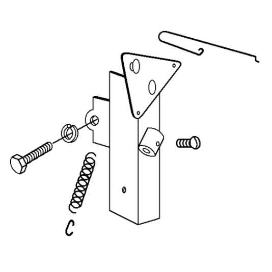 Throttle Bracket Assembly, (8 HP B&S Ind. Plus 196432) - Little Beaver 3065-A