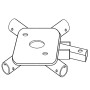 Little Beaver Two Man Handle - Spider Only - Plate for 2-Bolt Flange - 30190