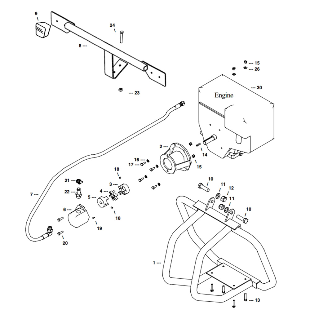 Engine Frame Assembly Towable Hydraulic Earth Drill Engine Frame Assembly - Towable Hydraulic ...