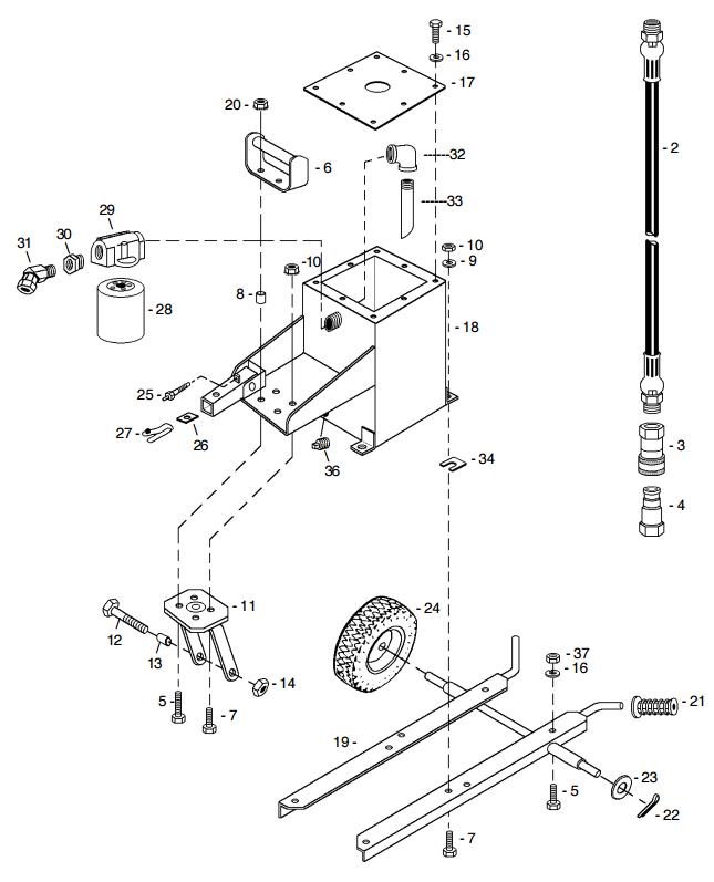 Little Beaver Tank and Carrier Hydraulic Part Diagram