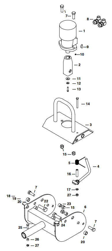 Little Beaver Towable Head Neck & Motor Assemblies Parts Diagram