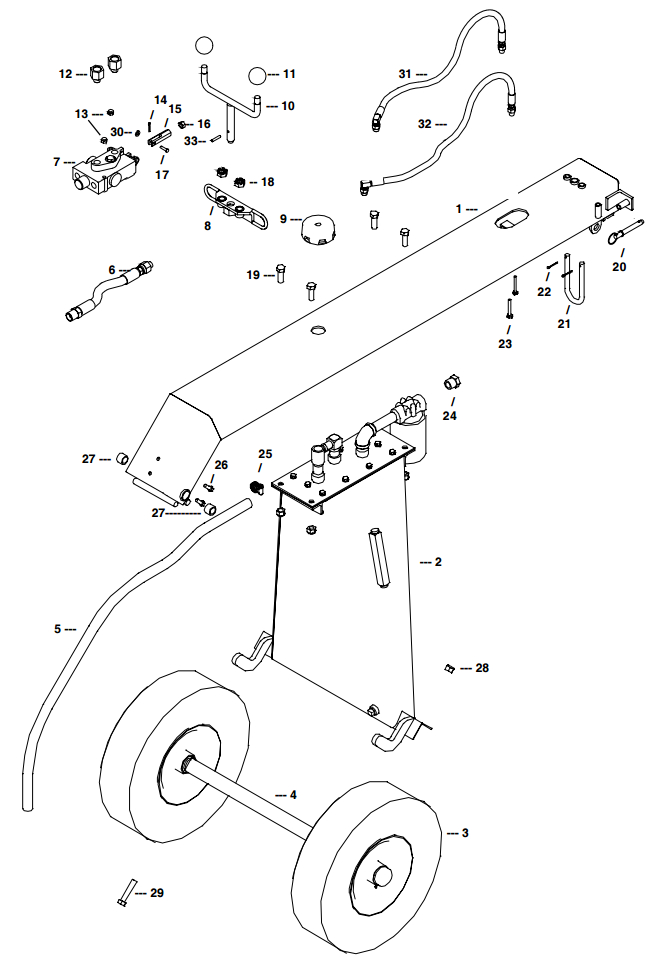 Little Beaver Towable Spine & Valve Assembly Parts Diagram
