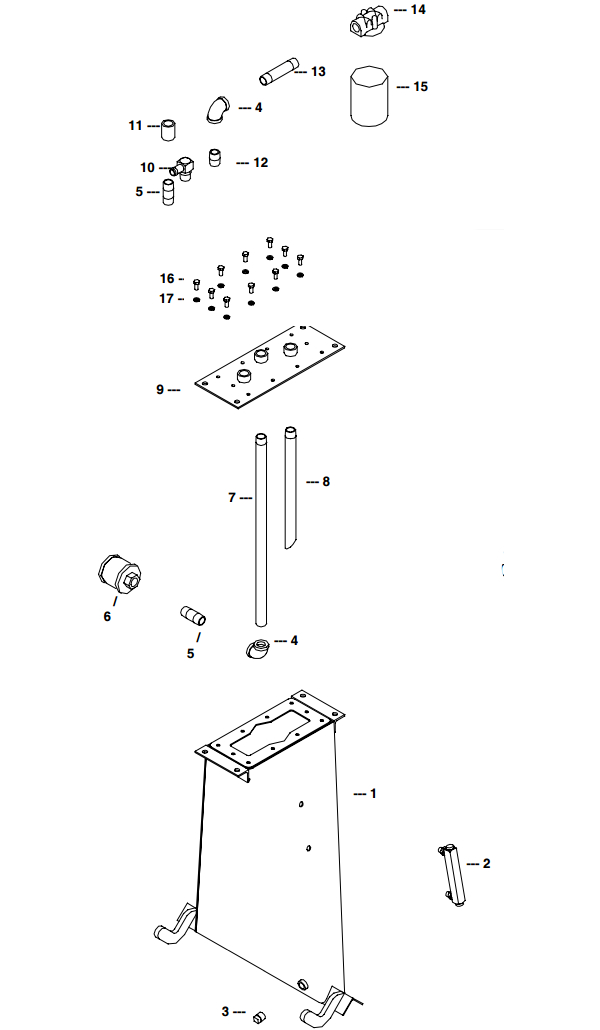 Little Beaver Towable Hydraulic Tank Assembly Linkage Parts Diagram