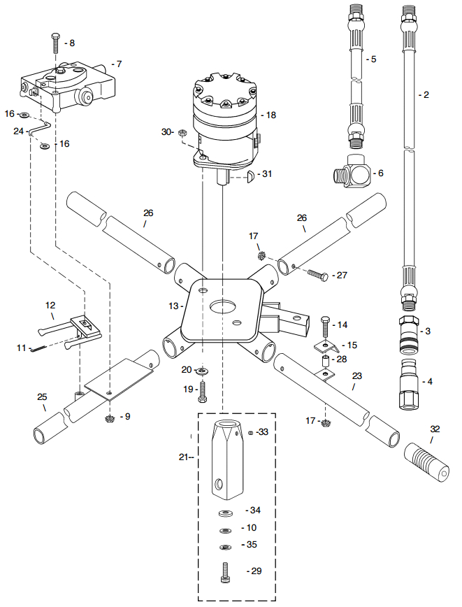 Little Beaver Two Man Handle Part Diagram