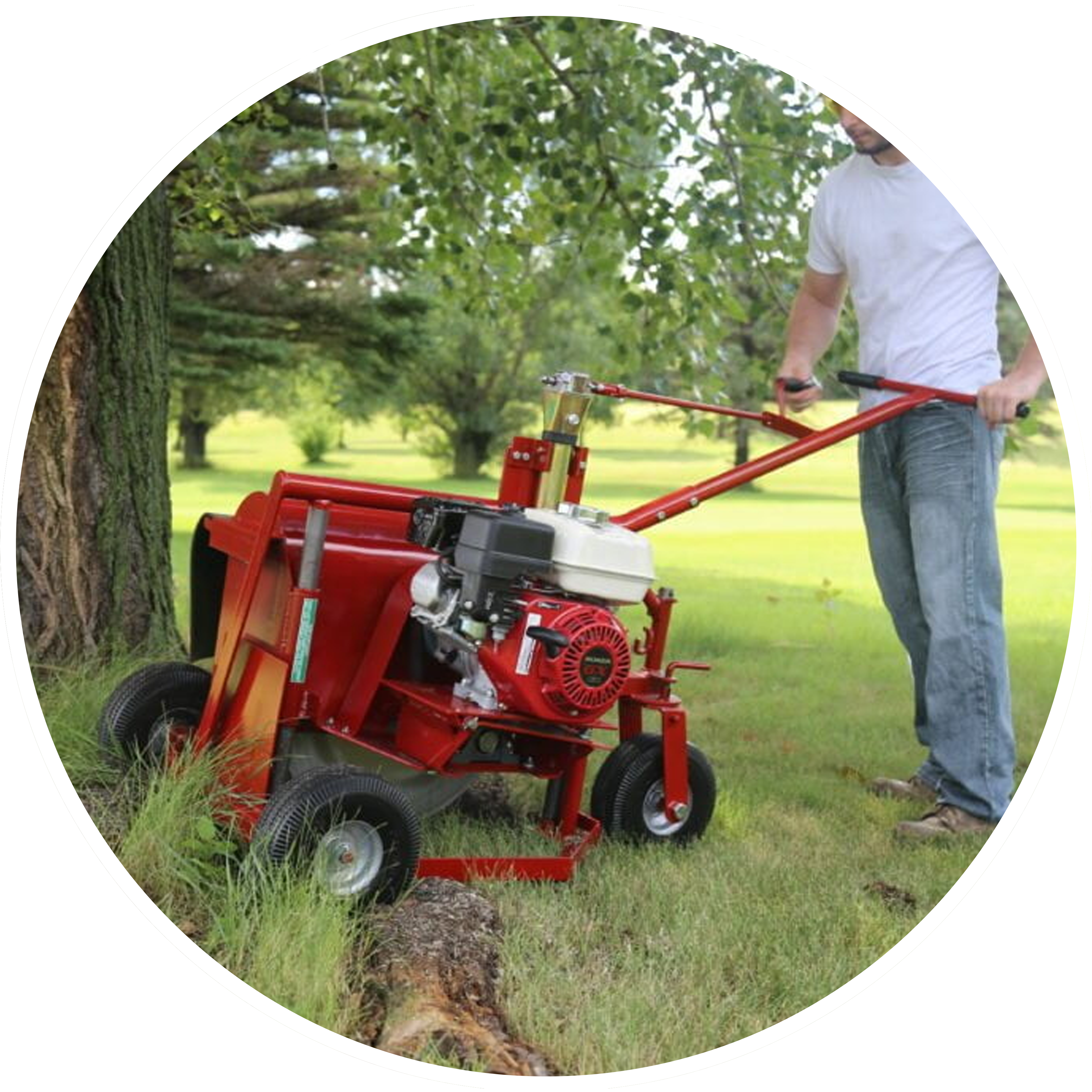 Little Beaver Kwik Trench Mini Trencher in action