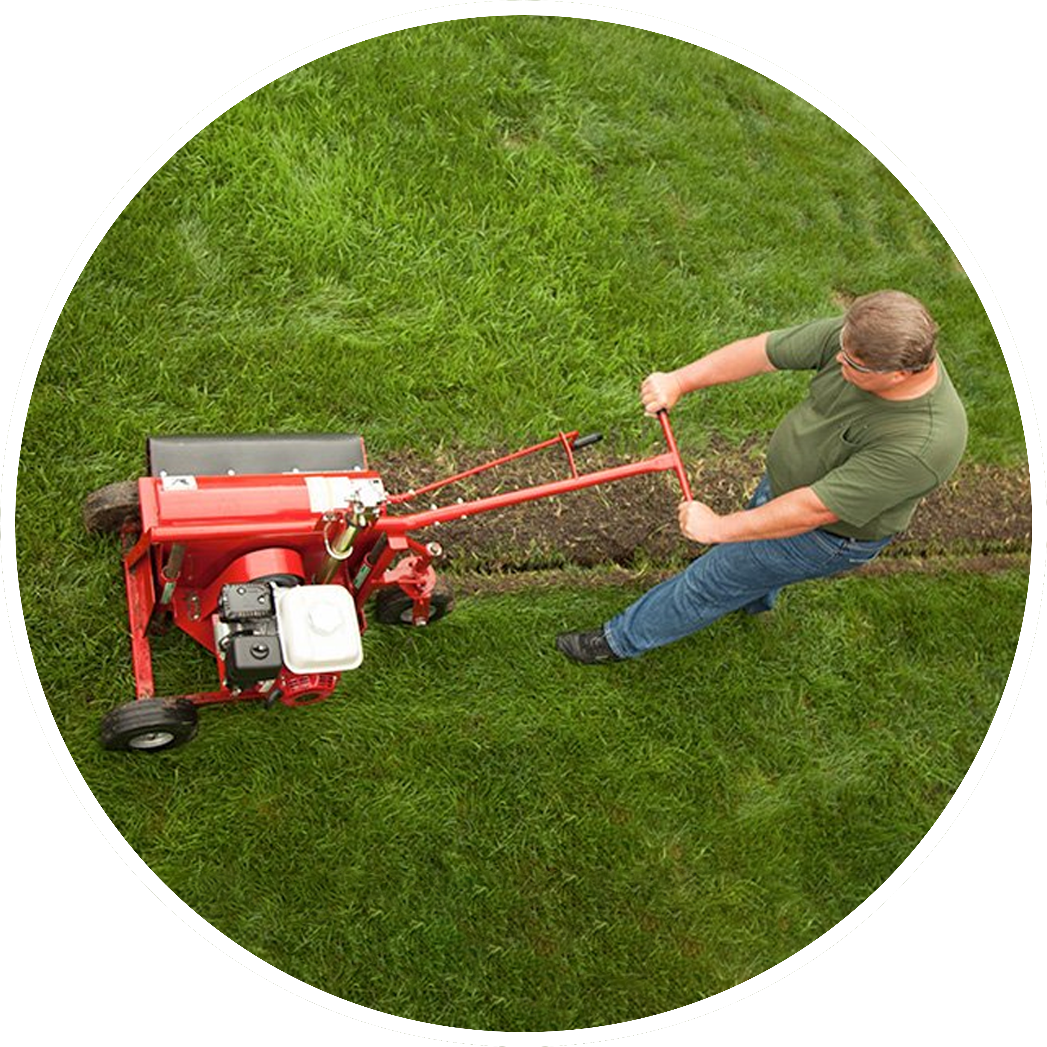 Little Beaver Kwik Trench Mini Trencher in action