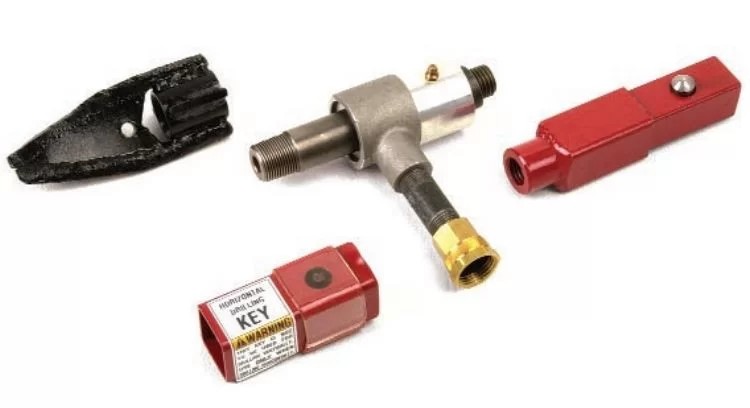 Little Beaver Horizontal Water Drilling Kit with Water Swivel Assembly - Adapter - Key & 2 Bit